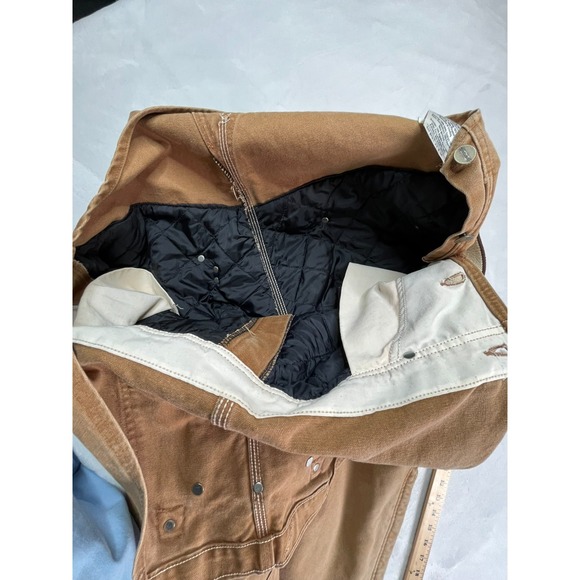 Carhartt 42 x 30 Duck Insulated Bib Overalls R27 Double Knee Union Made USA - Picture 14 of 15